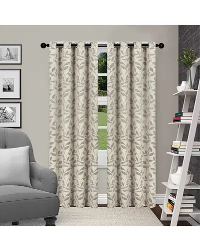 SUPERIOR SUPERIOR LEAVES BLACKOUT PANEL CURTAINS (SET OF 2)