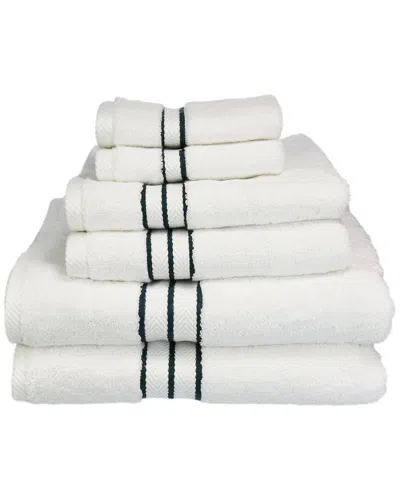 SUPERIOR SUPERIOR LONG-STAPLE COMBED 6PC SOLID TURKISH COTTON TOWEL SET