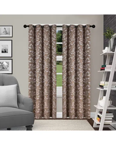 SUPERIOR SUPERIOR SET OF 2 LEAVES BLACKOUT PANEL CURTAINS