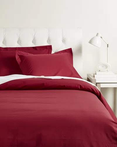 SUPERIOR SUPERIOR SOLID 300 THREAD COUNT COTTON PERCALE DUVET COVER SET