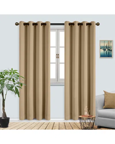 SUPERIOR SUPERIOR SOLID INSULATED THERMAL BLACKOUT GROMMET CURTAIN PANEL SET