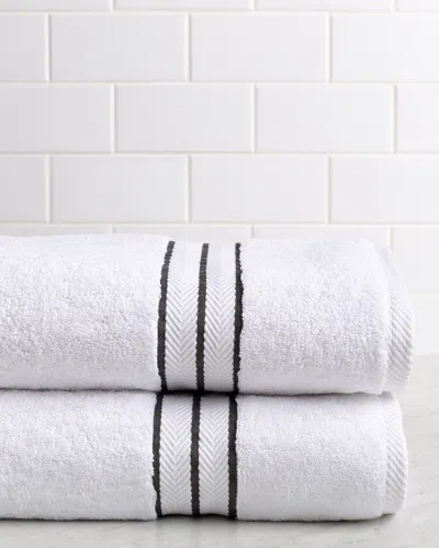 SUPERIOR SUPERIOR SOLID LONG-STAPLE COMBED 2PC BATH TURKISH COTTON TOWEL SET
