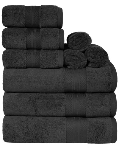 SUPERIOR SUPERIOR TURKISH COTTON HIGHLY ABSORBENT SOLID 9PC ULTRA-PLUSH TOWEL SET