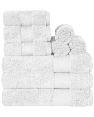 SUPERIOR SUPERIOR TURKISH COTTON HIGHLY ABSORBENT SOLID 9PC ULTRA-PLUSH TOWEL SET
