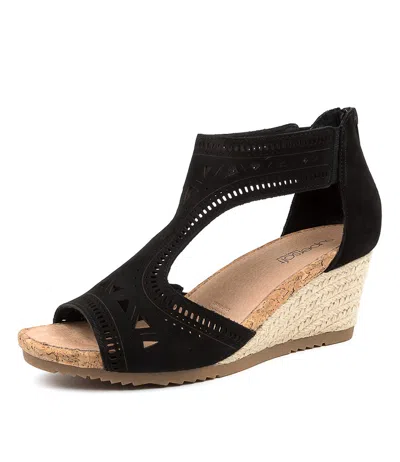 SUPERSOFT SUPERSOFT ALAIN BLACK MULTI LEATHER WOMENS SHOES CASUAL SANDALS HEELED