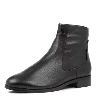 SUPERSOFT SUPERSOFT BELIVE BLACK LEATHER ANKLE BOOTS WOMENS SHOES CASUAL BOOTS ANKLE