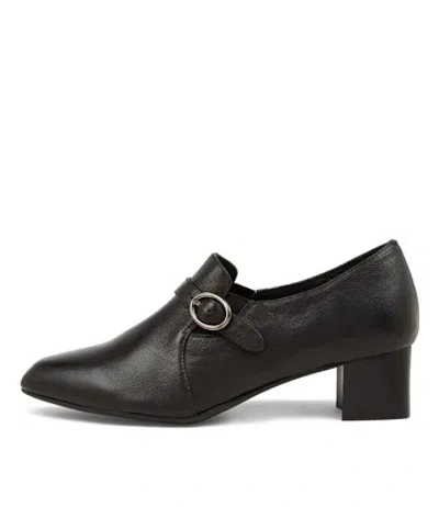 SUPERSOFT SUPERSOFT MONST BLACK LEATHER HEELS BH WOMENS SHOES DRESS SHOES HEELED