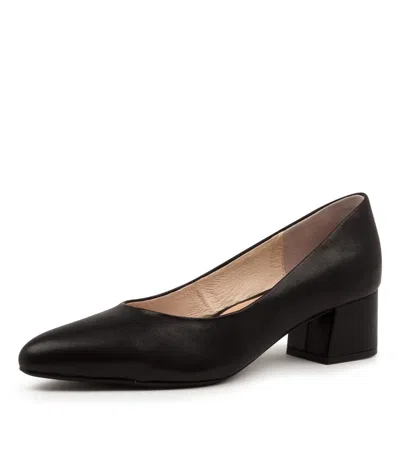 SUPERSOFT SUPERSOFT MONTI BLACK LEATHER WOMENS SHOES DRESS SHOES HEELED