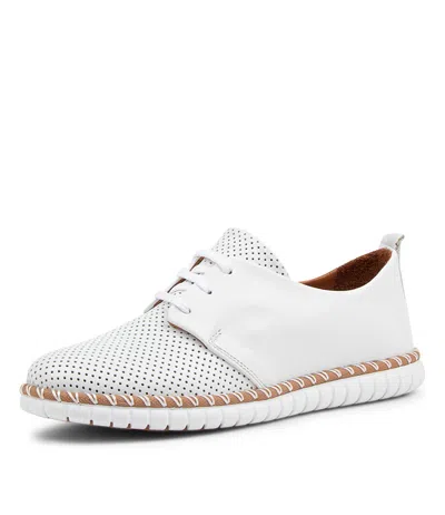 SUPERSOFT SUPERSOFT SINCERE WHITE TAN LEATHER SNEAKERS WOMENS SHOES CASUAL