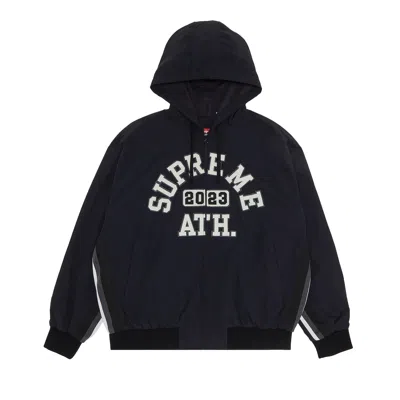 SUPREME SUPREME APPLIQUÉ HOODED TRACK JACKET 'BLACK'