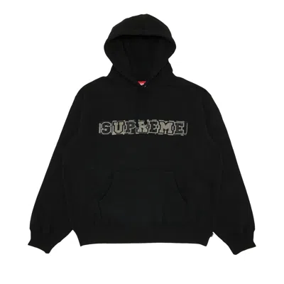 SUPREME SUPREME BEADED HOODED SWEATSHIRT 'BLACK'