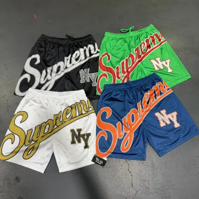 SUPREME SUPREME BIG SCRIPT MESH SHORTS