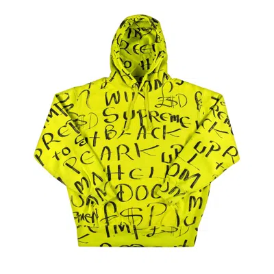 SUPREME SUPREME BLACK ARK HOODED SWEATSHIRT 'FLUORESCENT YELLOW'