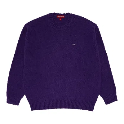 SUPREME SUPREME BOUCLÉ SMALL BOX SWEATER 'PURPLE'