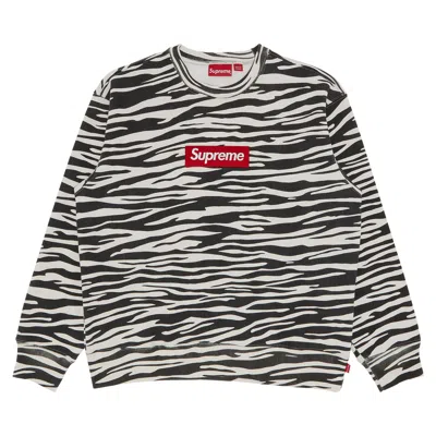 SUPREME SUPREME BOX LOGO CREWNECK 'ZEBRA'