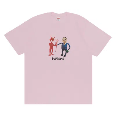 SUPREME SUPREME BUSINESS TEE 'LIGHT PINK'