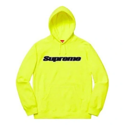 SUPREME Supreme Chenille Hooded Sweatshirt 'Yellow Black'