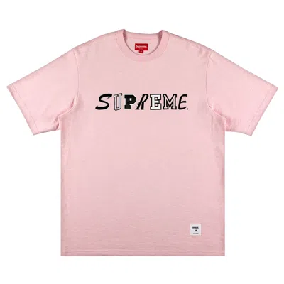SUPREME SUPREME COLLAGE LOGO SHORT-SLEEVE TOP 'PINK'
