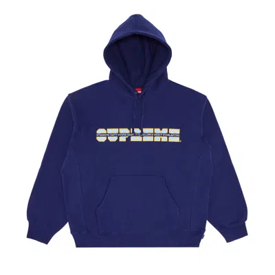 SUPREME SUPREME COLLEGIATE ACRONYM HOODED SWEATSHIRT 'DARK ROYAL'