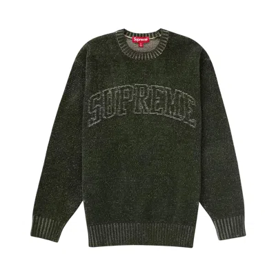 SUPREME SUPREME CONTRAST ARC SWEATER 'OLIVE'