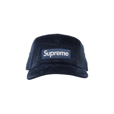 SUPREME SUPREME CORDUROY CAMP CAP 'NAVY'