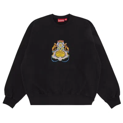SUPREME SUPREME CREST CREWNECK 'BLACK'