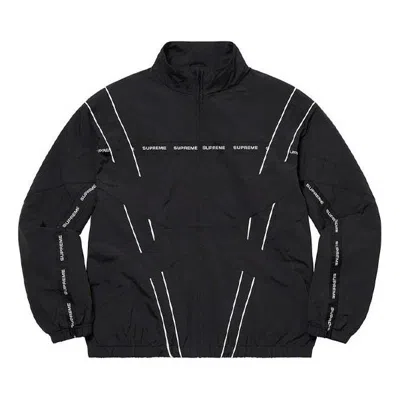 SUPREME Supreme Cross Paneled Track Jacket 'Black White'