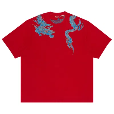 SUPREME SUPREME DRAGON WRAP SHORT-SLEEVE TOP 'RED'