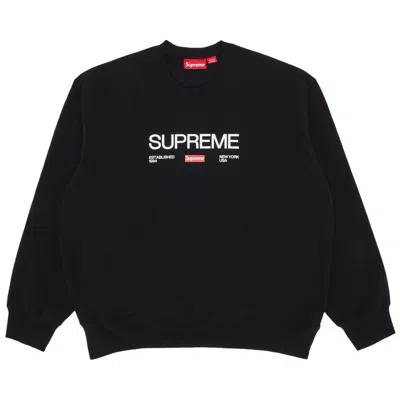 SUPREME SUPREME ESTABLISHED CREWNECK 'BLACK'