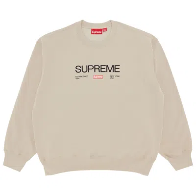 SUPREME SUPREME ESTABLISHED CREWNECK 'CLAY'