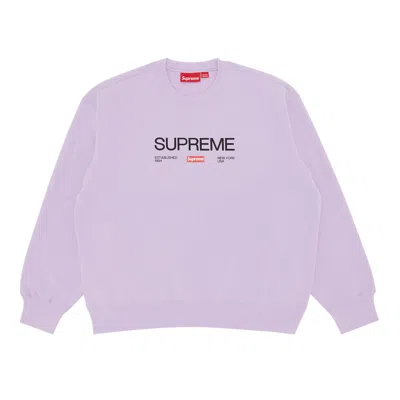 SUPREME SUPREME ESTABLISHED CREWNECK 'VIOLET'
