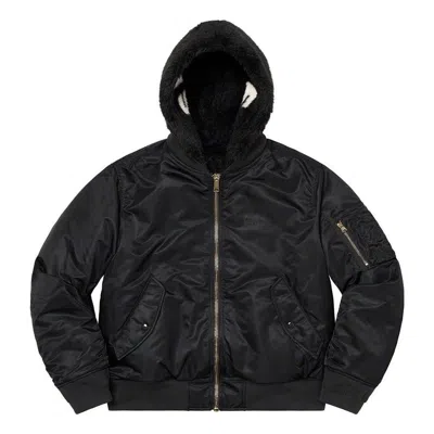 SUPREME Supreme Faux Fur Reversible MA-1 'Black White'