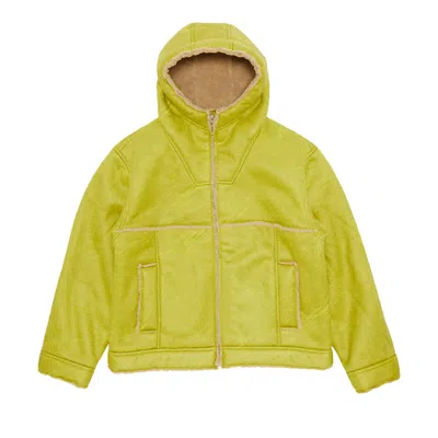 SUPREME SUPREME FAUX SHEARLING HOODED JACKET 'CITRUS'