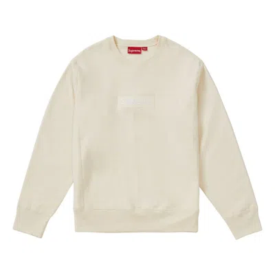 SUPREME Supreme FW18 Box Logo Crewneck Natural  Sweatshirt 'Beige'