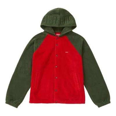SUPREME Supreme FW18 Polartec Hooded Raglan Coat 'Red'