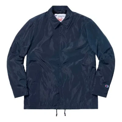 SUPREME Supreme FW18 x Champion Label Coaches Jacket Navy