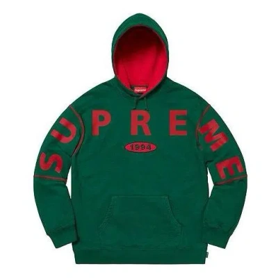 SUPREME Supreme FW19 Week 1 Spread Logo Hooded Sweatshirt 'Green'