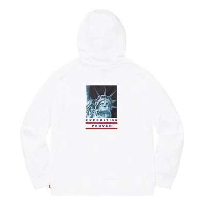 SUPREME Supreme FW19 Week 10 x The North Face Statue of Liberty Hooded Sweatshirt White