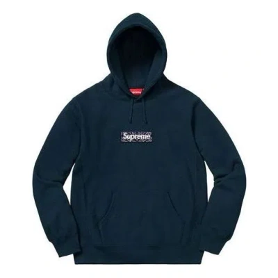SUPREME Supreme FW19 Week 16 Bandana Box Logo Hooded Sweatshirt 'Navy'