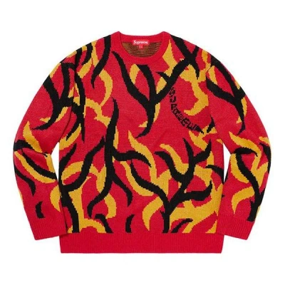 SUPREME Supreme FW19 Week 2 Tribal Camo Sweater Unisex Red