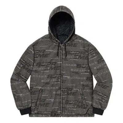 SUPREME Supreme FW19 Week 9 Reversible Dimensions Logo Denim Work Jacket 'Black'