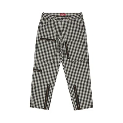 SUPREME SUPREME GINGHAM FLIGHT PANT 'BLACK'