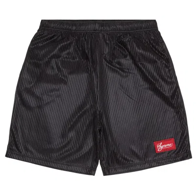 SUPREME SUPREME GRADIENT MESH STRIPE BAGGY SHORT 'BLACK'