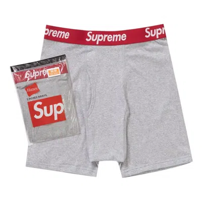 SUPREME Supreme Hanes Boxer Briefs 2 Pack SS24 'Heather Grey'