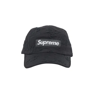 SUPREME SUPREME LASERED TWILL CAMP CAP 'BLACK'