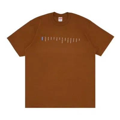 SUPREME SUPREME LOCATION TEE 'LIGHT BROWN'