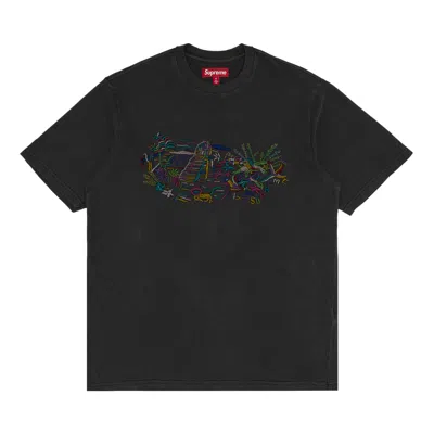 SUPREME SUPREME MACHU PICCHU SHORT-SLEEVE TOP 'BLACK'