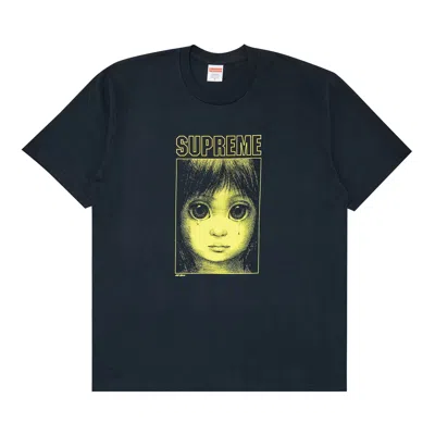 SUPREME SUPREME MARGARET KEANE TEARDROP TEE 'NAVY'