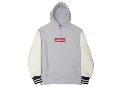 SUPREME MEN'S SUPREME JUNYA WATANABE CDG MAN CUSTOMIZED BOX LOGO HOODIE IN GREY