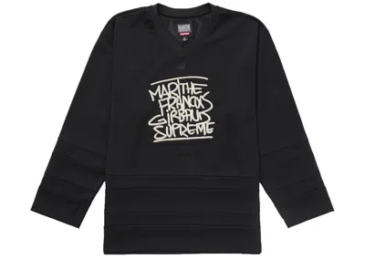 SUPREME MEN'S SUPREME MARITHÉ + FRANÇOIS GIRBAUD HOCKEY JERSEY IN BLACK